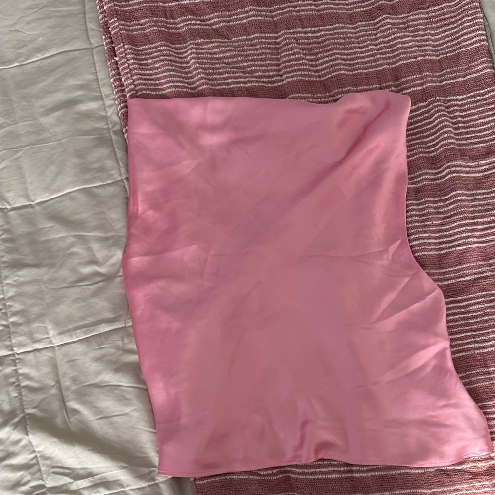 Pink Satin Scarf
